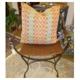 fab leather and iron chair with horse detail