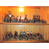 Huge collection of Redware Black Cat Pottery