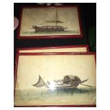 Painting on Silk, 3 pcs