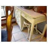 Wicker Desk and stool