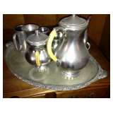 Pewter coffee tea set