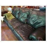 BLACK leather sofa