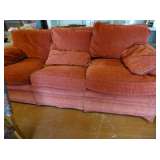 Pair of Salmon colored sofas-nice