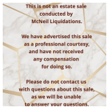 Questions? Call J.D. at 405.512.9414. (This is not a McNeil Liquidations sale.)