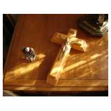 Inside compartment contains candals and incense