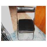 Chrome and Vinyl Folding Chairs
