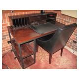 Desk & leather chair