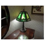 Slag glass lamp