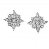 Sterling diamond bridal earrings set