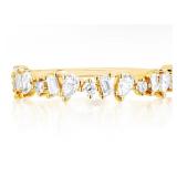 EF collection .50 Carat multi faceted diamond ring in 14k