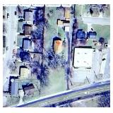 Aerial view of the property