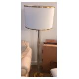 Possini Euro Design Cadence Modern Floor Lamp Standing 62" Tall Crystal Glass Column