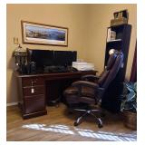 Office; Desk, Leather Desk Chair