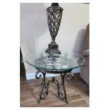 Glass/Metal End Table (Pictured Above)