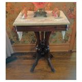 Eastlake White Marble top side table
