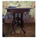 Eastlake Brown Marble Top Side Table