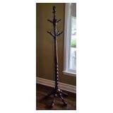 Antique Oak Hall Tree Coat Rack