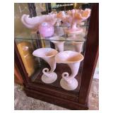 Pink Milk Glass (Fenton, Cambridge, Fostoria) 
