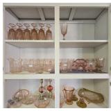 Pink Depression Glass (Fostoria, Hazel-Atlas. Mosser, Thistle pattern)