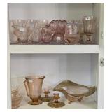 Pink Depression Glass (Fostoria, Hazel-Atlas. Mosser, Thistle pattern)