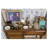 Ashtrays (Crystal, Milk glass, Amber) 