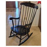 Mid-Century S. Bent & Bros. Hitchcock Style Bent Back Rocking Chair