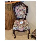  Victorian Parlor Style Chair with Footrest