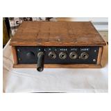 Antique 386 A Box Wood Phone Junction