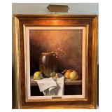 20” x 16” Oil Painting “Earthen Sideboard” Signed by Gregory Hull — with Provenance