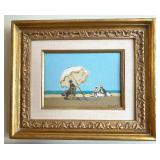 Original Signed Oil on Canvas Painting “The Eavesdropper” by Fred McDuff — with Provenance