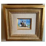 Framed Canvas 4” x 5” Oil Painting “Côte Emeraude” by Fred McDuff — with Provenance