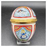 Alice in Wonderland Halcyon Days Enamel Easter Egg Trinket Box