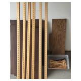 Metal Post Track Buildable Shelf With Wood Shelves