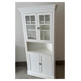 White Wooden Corner Cabinet