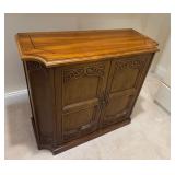 Engraved Two Shelf Cabinet