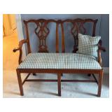 Chippendale Style Double Back Settee