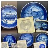 The Royal Coach & (4) 1990s Royal Copenhagen Plates 1992 Royal Copenhagen Christmas Plate - "The Roy