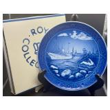 Royal Copenhagen, 2013 Christmas Plate, "Copenhagen Harbor" Mint With Box & Booklet