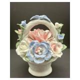 Vintage Porcelain Flower Basket
