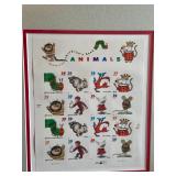 Framed Favorite Children’s Book Animals Stamps
