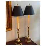 (2) Metal Candlestick Lamps