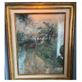 Large Authenticated Watercolor Painting by Bernard Gantner