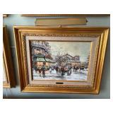 Original Canvas Painting “La Gare de l’Est” by Antoine Blanchard — Authenticated