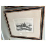 David B. Holmes Authenticated Original Signed Etching #33/50 “The Old House, Virginia”