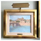 Original Canvas Painting “Les Promeneurs de Quais” by Andre’ Bourrie’ — with Provenance