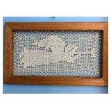 Angel Lace Crochet Artwork 19” x 11”