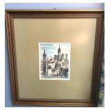 Unnoth Castle in Schaffhausen, Signed by Artist, 1979