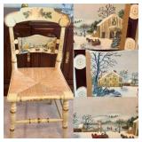 1989 Christmas At The Inn Hitchcock Chair M Morgan 550/2000 Limited Edition