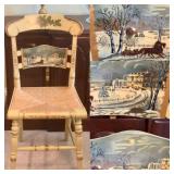 1986 Christmas Ball Hitchcock Chair M. Morgan 990/2000 Limited Edition