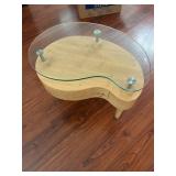 Wood and Glass Coffee Table